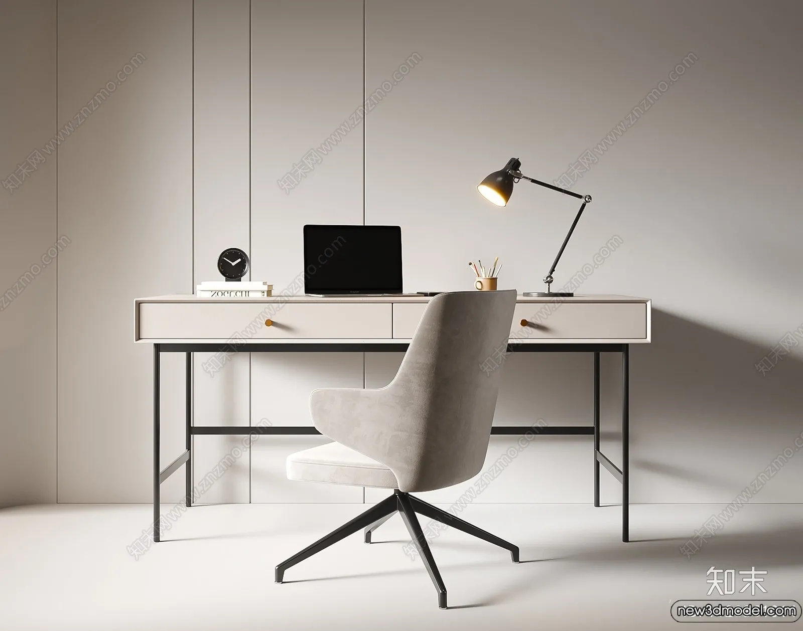 Study and Work Space – 3D Models – 3D Interior Scene – 082 Study and Work Space – 3D Models – 3D Interior Scene – 082