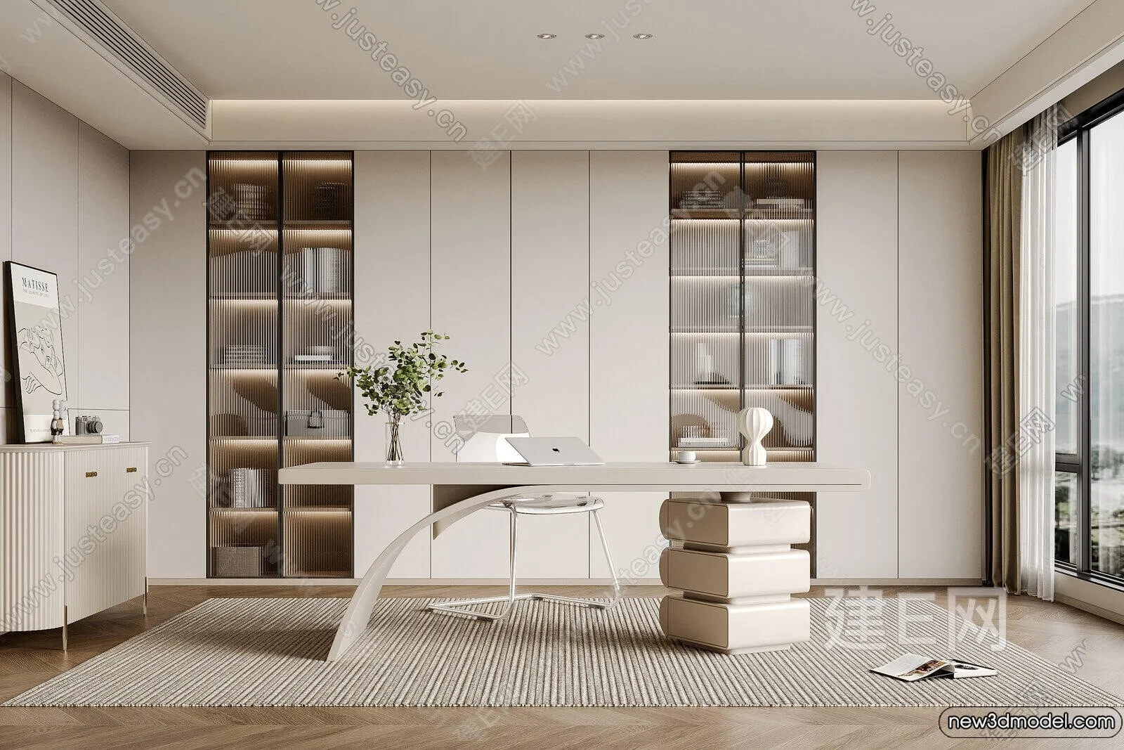 Study and Work Space – 3D Models – 3D Interior Scene – 089 Study and Work Space – 3D Models – 3D Interior Scene – 089