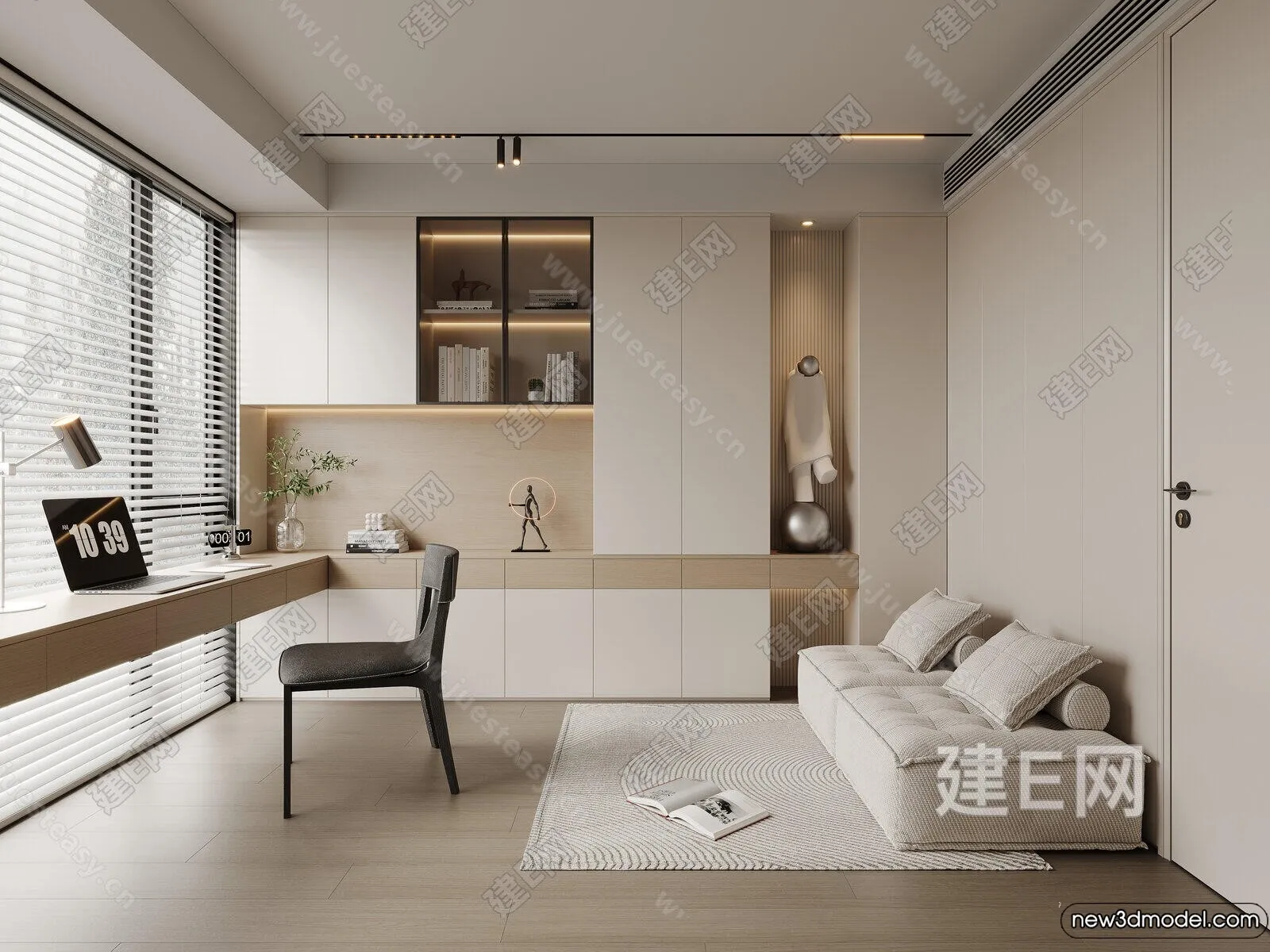 Study and Work Space – 3D Models – 3D Interior Scene – 092 Study and Work Space – 3D Models – 3D Interior Scene – 092