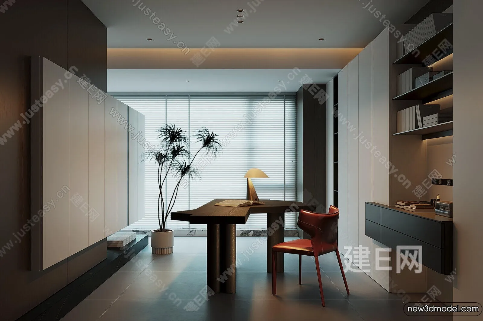 Study and Work Space – 3D Models – 3D Interior Scene – 093 Study and Work Space – 3D Models – 3D Interior Scene – 093