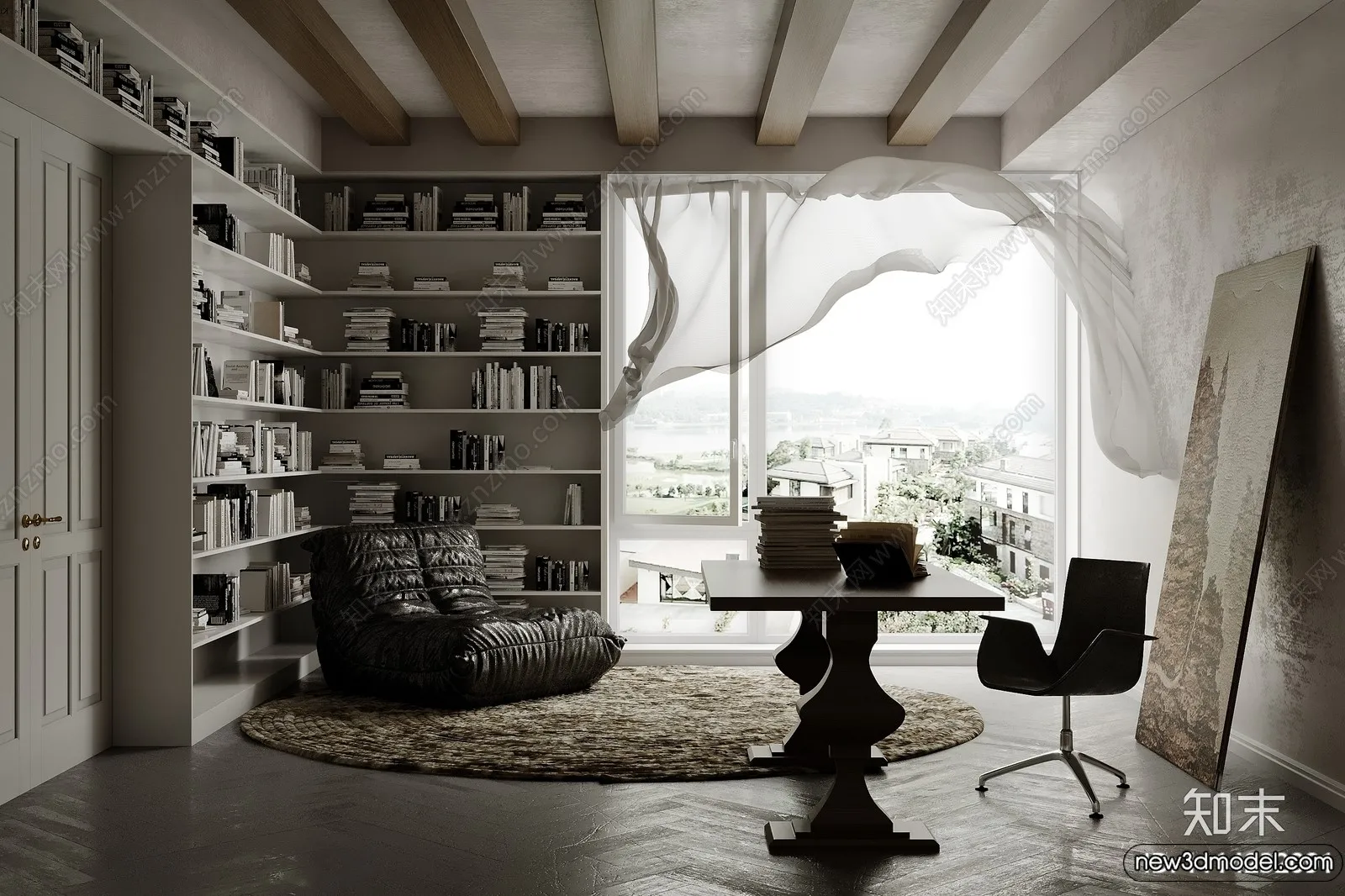 Study and Work Space – 3D Models – 3D Interior Scene – 096 Study and Work Space – 3D Models – 3D Interior Scene – 096