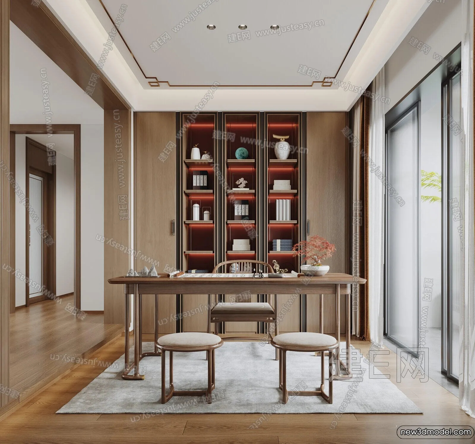 Study and Work Space – 3D Models – 3D Interior Scene – 097 Study and Work Space – 3D Models – 3D Interior Scene – 097