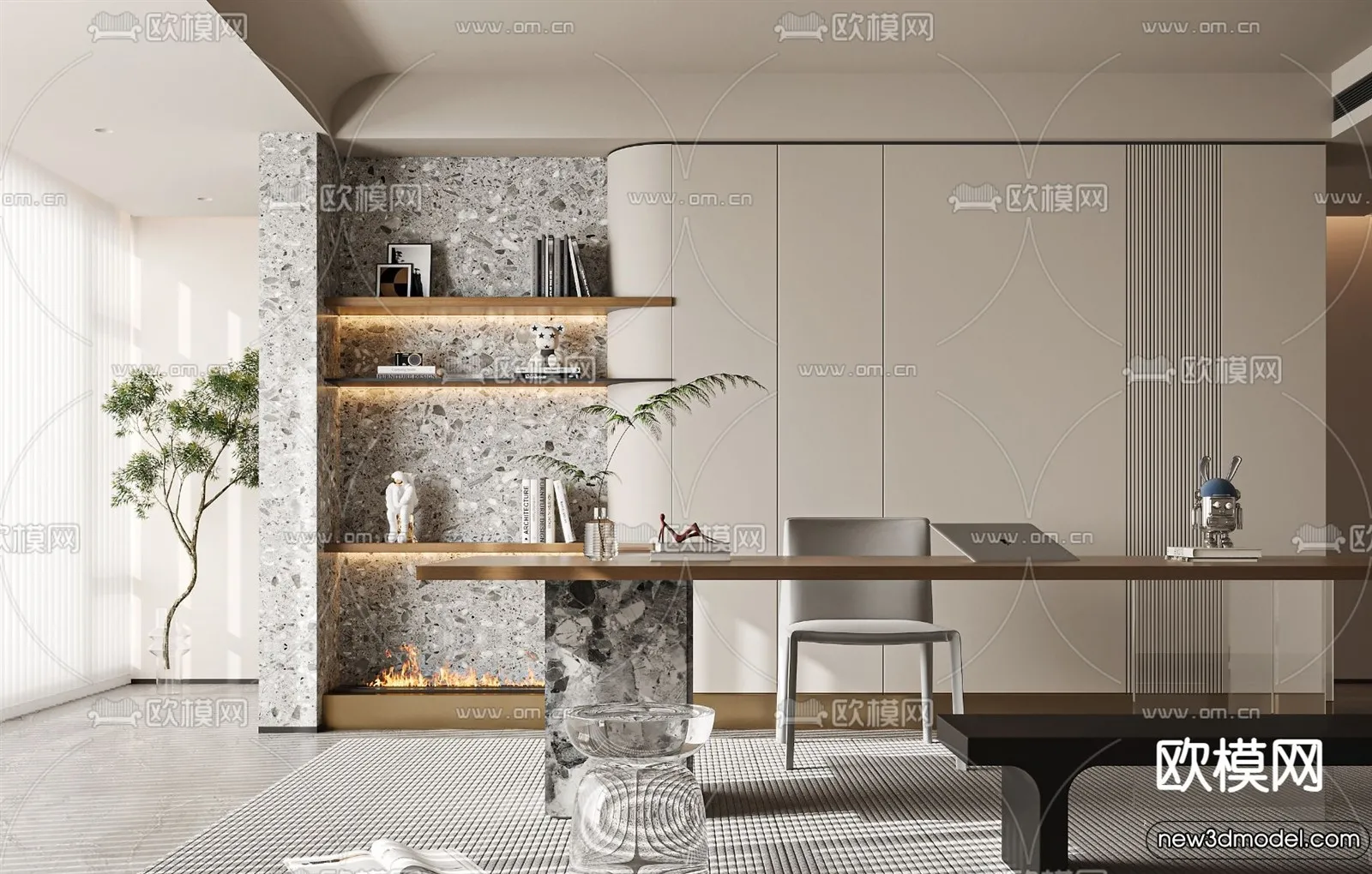 Study and Work Space – 3D Models – 3D Interior Scene – 103 Study and Work Space – 3D Models – 3D Interior Scene – 103