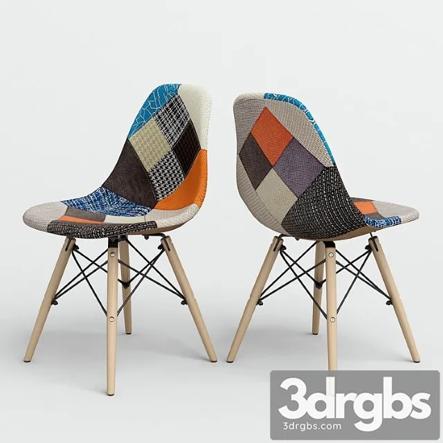 Stul Eames Style Dsw Patchwork 3D Model Download Stul Eames Style Dsw Patchwork 3D Model Download