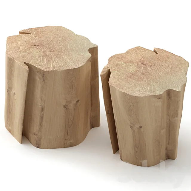 Stump coffee tables. 3D Model