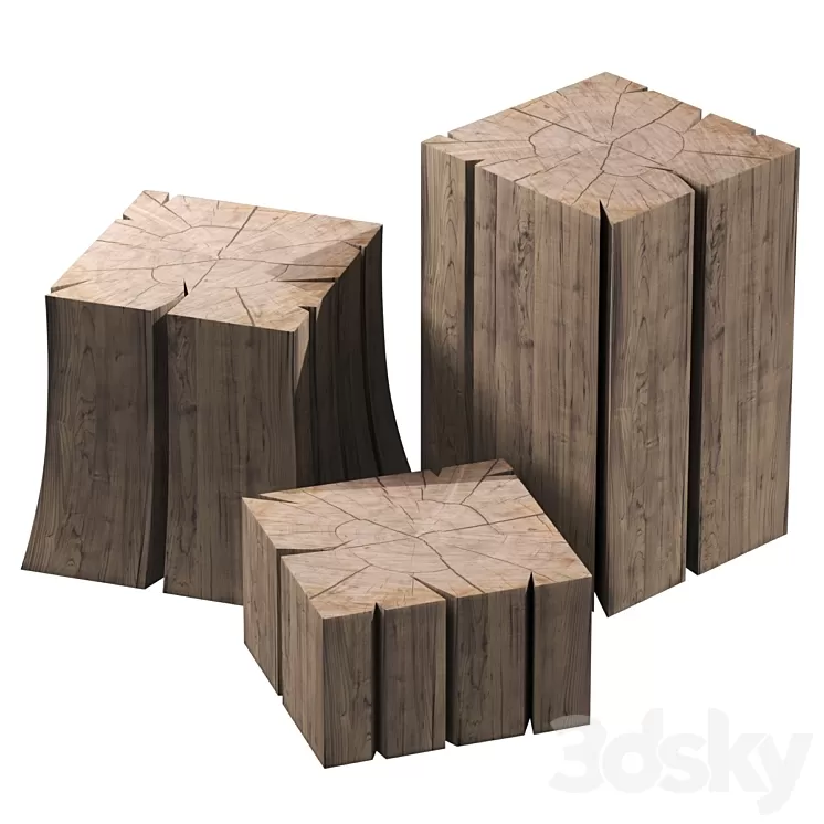 Stump tables 3D Model Free Download