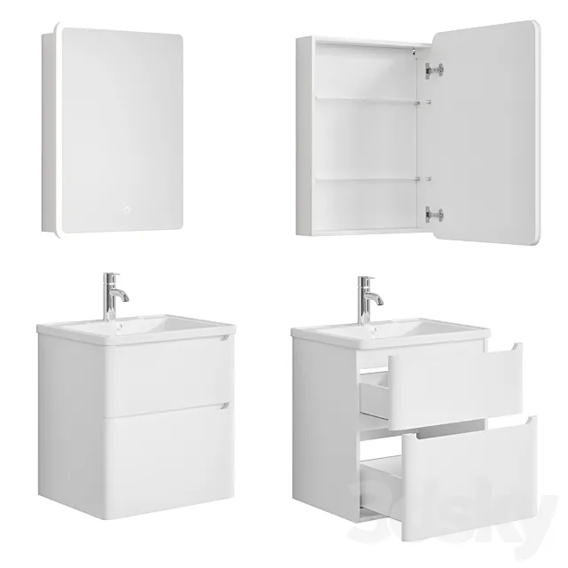 STWORKI Montre 60_70_80 Pencil case White gloss 3D Model