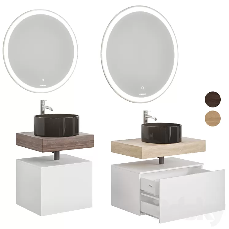 Stworki Olborg 50/60/80 and Malme mirror 3D Model Stworki Olborg 50/60/80 and Malme mirror 3D Model