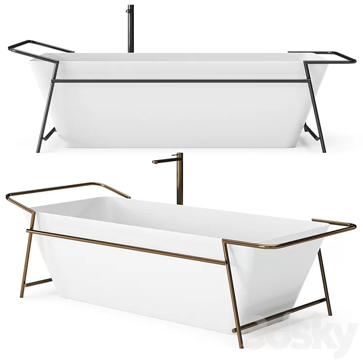 Style Plus Capsule by Cerasa Bathtub 3D Model