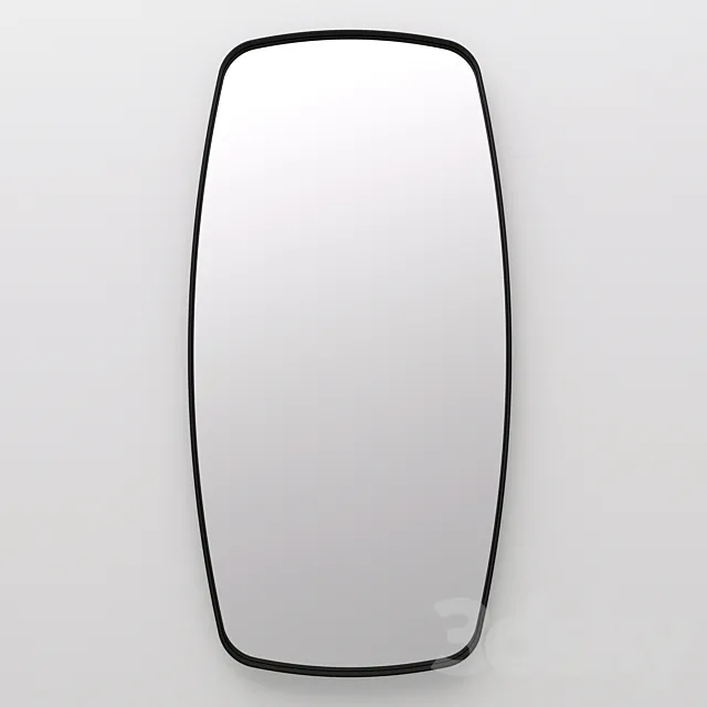 Stylish mirror in a thin frame Iron Shape 3DModel