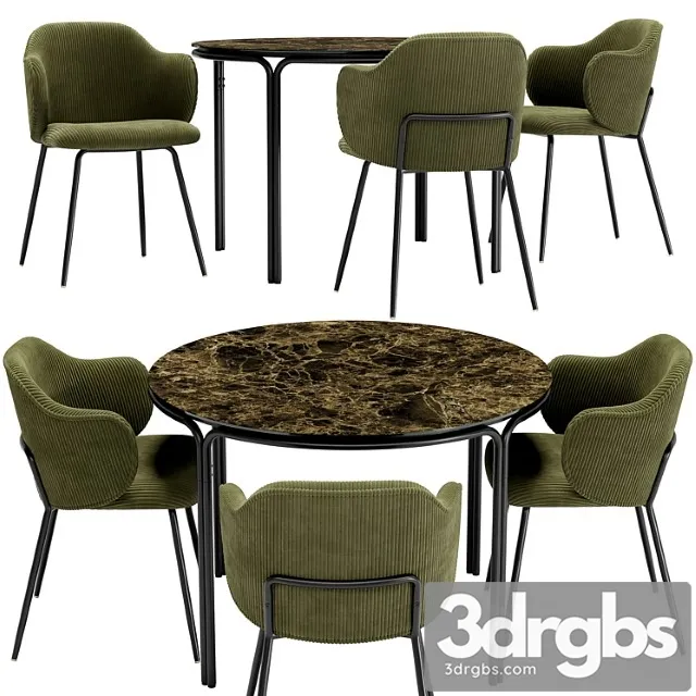 Suanna dining chair and chici table