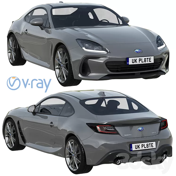 Subaru BRZ 2022 3D Model Free Download