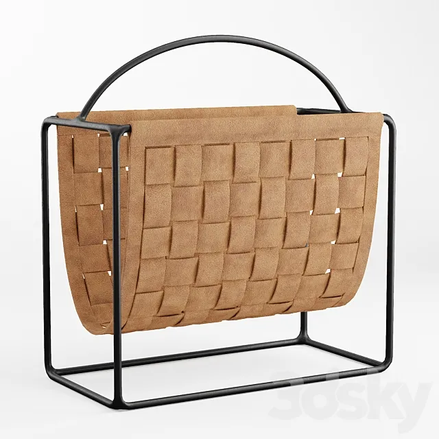 Suede Magazine Holder 3D Model