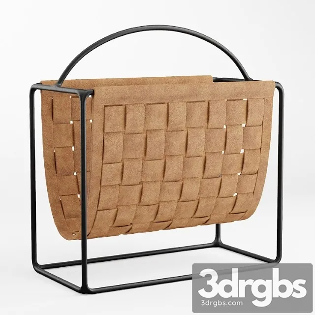 Suede magazine holder