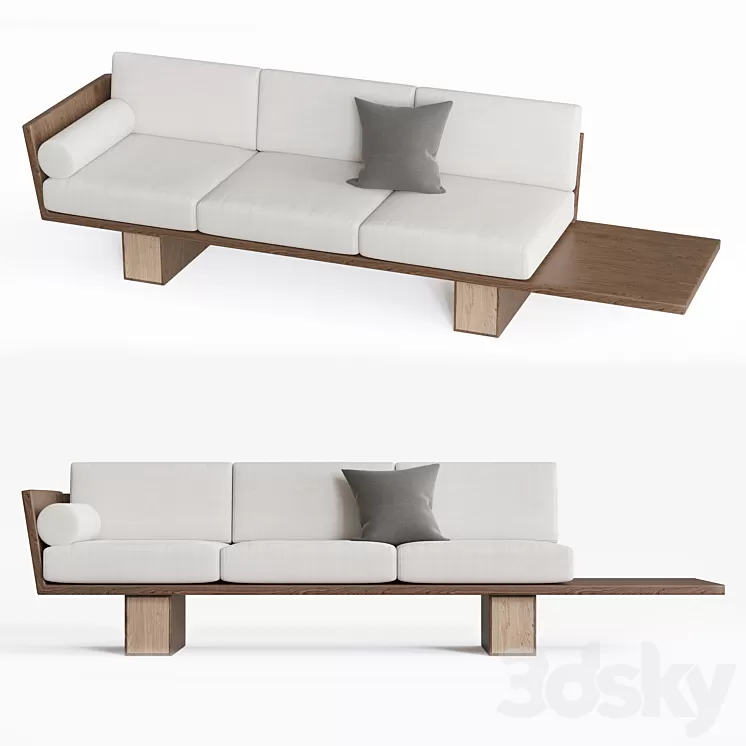 Suelo Modern Wood Sofa 3D Model Free Download