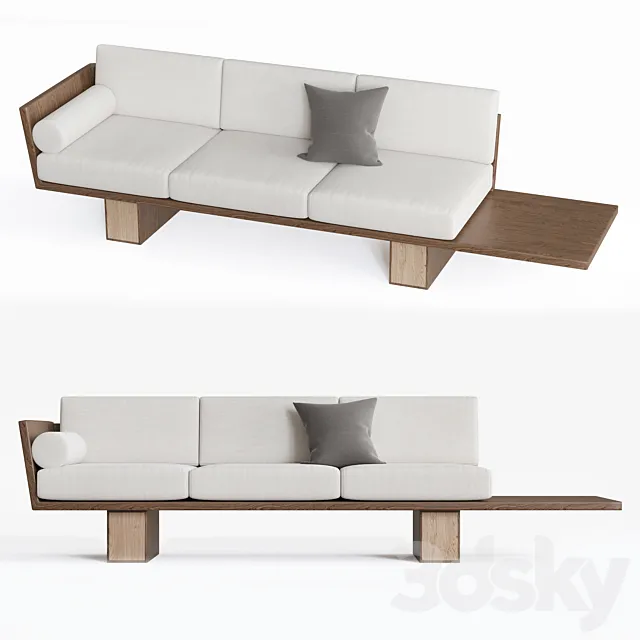 Suelo Modern Wood Sofa 3DModel