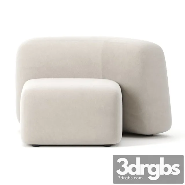 Suiseki armchair by la cividina 3D Model Download