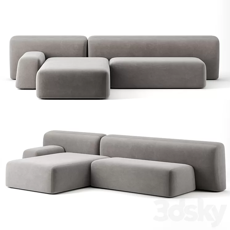 Suiseki sofa by La Cividina 3D Model Suiseki sofa by La Cividina 3D Model