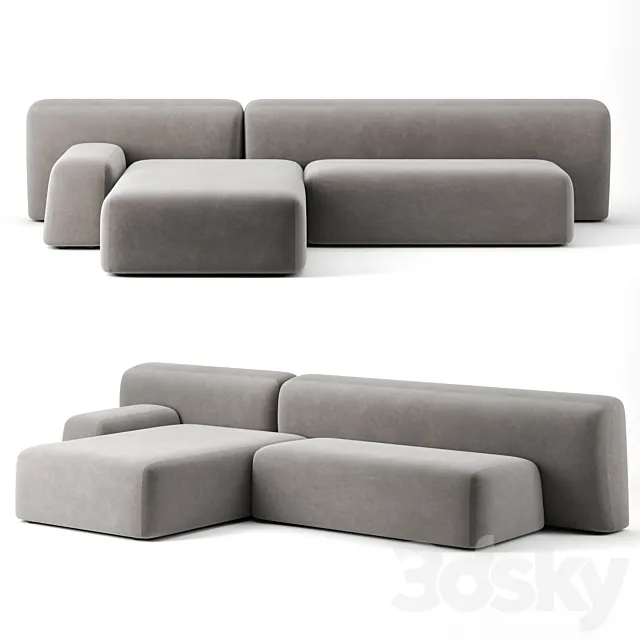 Suiseki sofa by La Cividina 3DModel