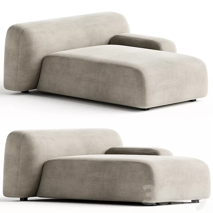 Suiseki Sofa cod SUI11DX composition 3D Model Free Download