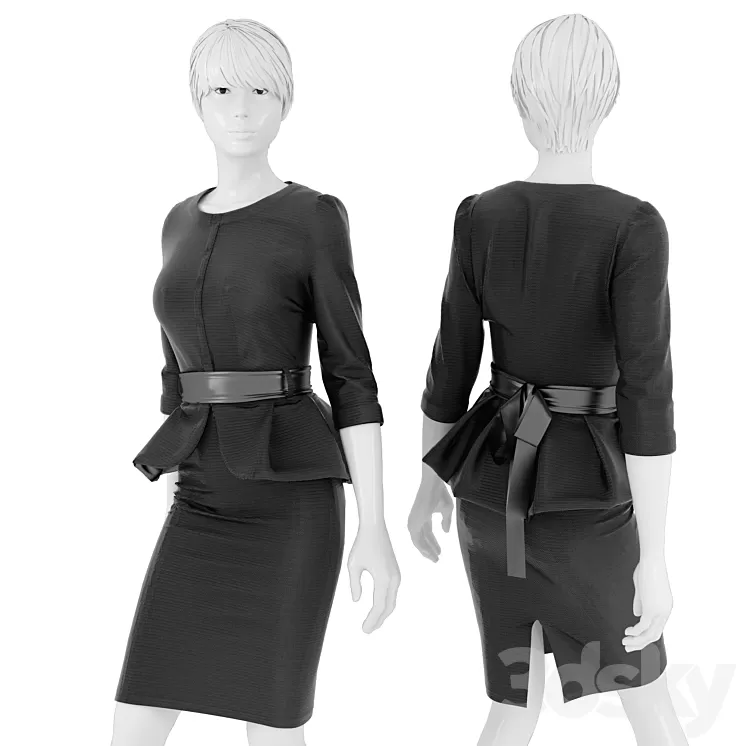 Suit female mannequin 3D Model Suit female mannequin 3D Model
