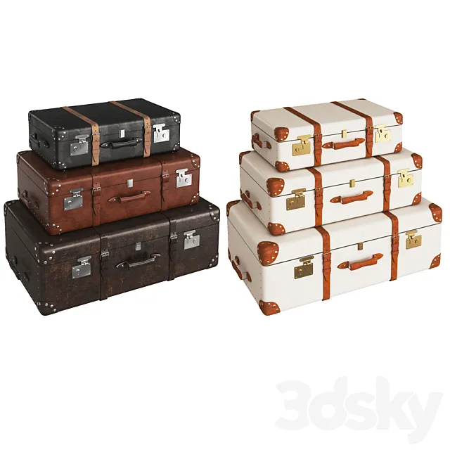 Suitcases retro 3D Model