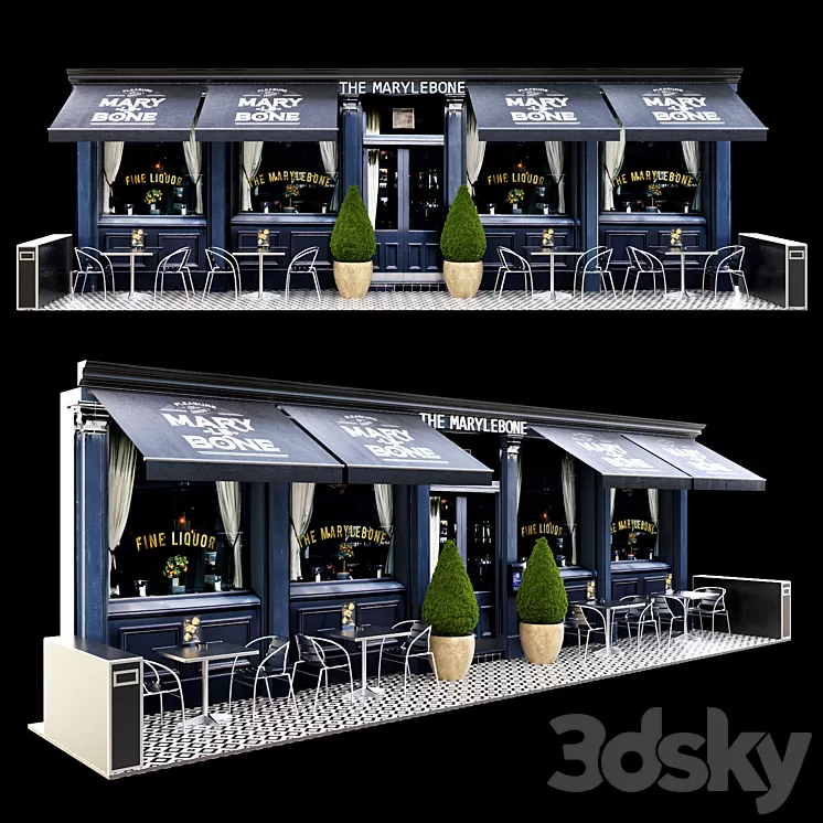 Summer cafe 2 3D Model
