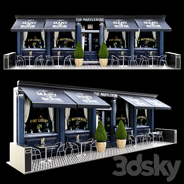 Summer cafe 2 3DModel