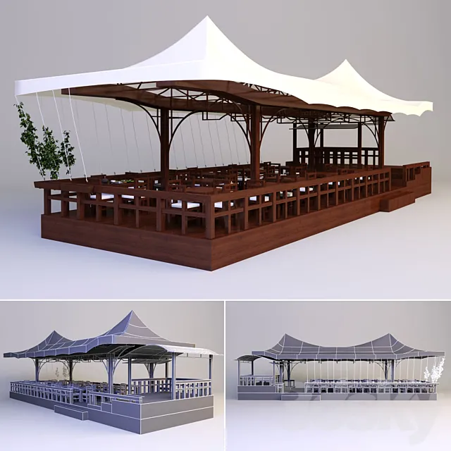 Summer Cafe 3D Model
