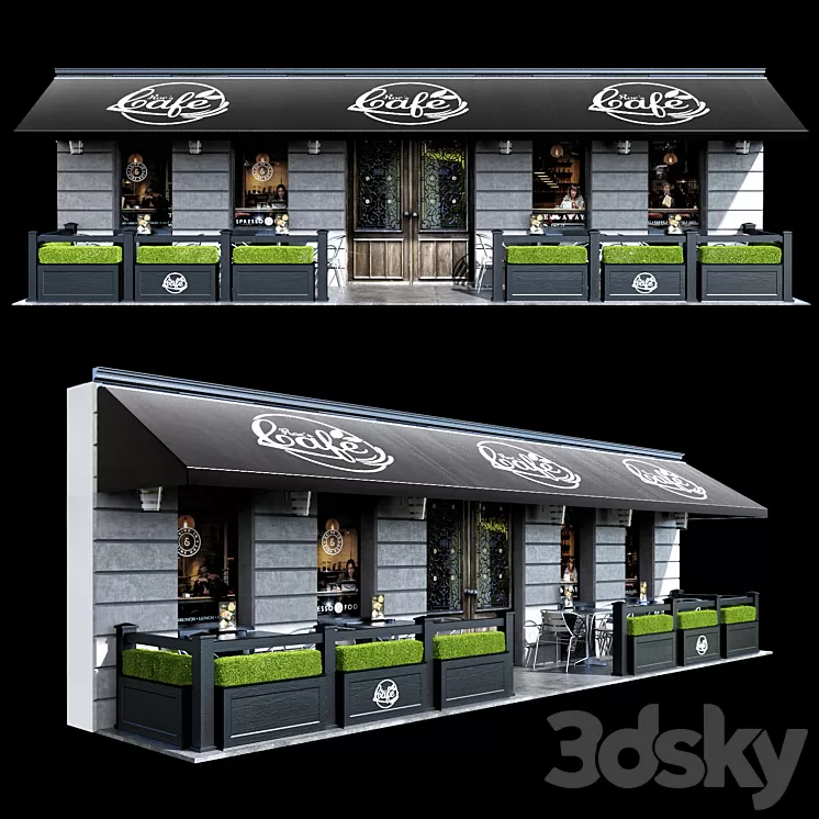 Summer cafe 3D Model