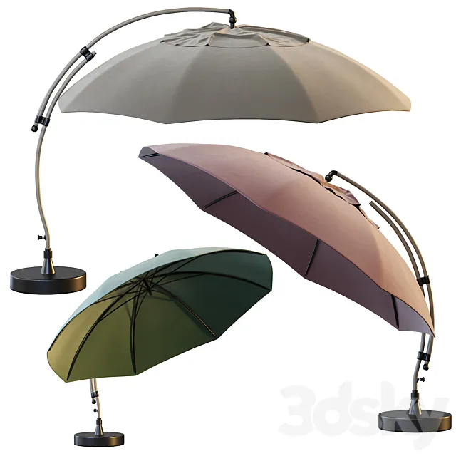 Sun garden umbrella 3D Model