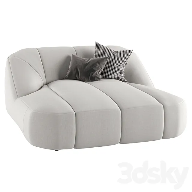 Sun lounger Cloud by Gallotti and Radice 3D Model