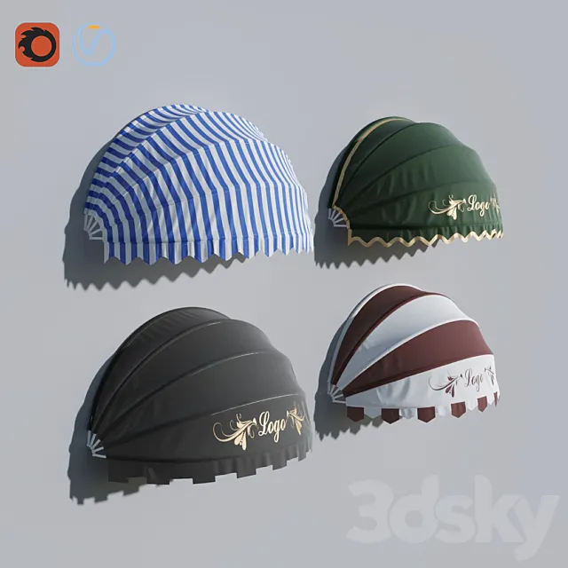 Sun protection awnings 3D Model