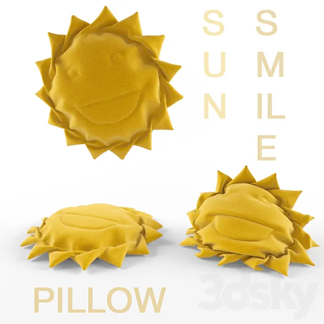Sun smile pillow 3D Model Sun smile pillow 3D Model