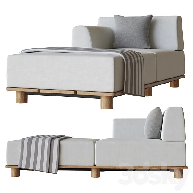 sunbed palco by kristalia 3D Model sunbed palco by kristalia 3D Model