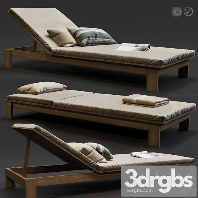 Sunbed set 01 2 3D Model Download