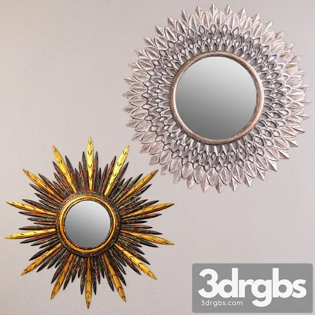 Sunburst & starburst mirrors 3D Model Download