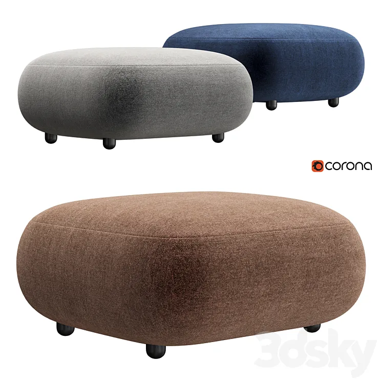 Sundae Ottoman | | Poof 3D Model Free Download