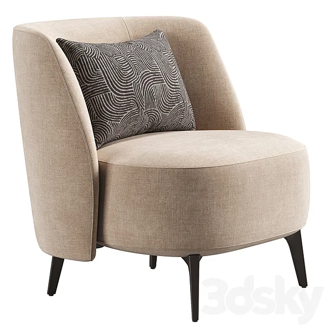 Sunday Armchair _ Poliform 3D Model Sunday Armchair _ Poliform 3D Model