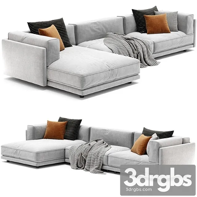 Sunday Sofa With Chaise From Blu Dot 7 3D Model Download Sunday Sofa With Chaise From Blu Dot 7 3D Model Download