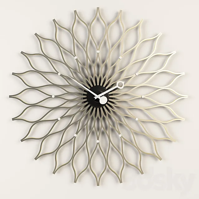 Sunflower Clock Clock 3DModel Sunflower Clock Clock 3DModel