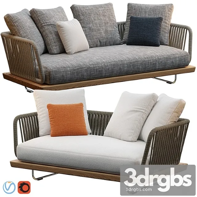 Sunray Sofa Minotti Outdoor 2 3D Model Download Sunray Sofa Minotti Outdoor 2 3D Model Download