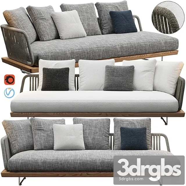 Sunray sofa minotti outdoor 3 3D Model Download Sunray sofa minotti outdoor 3 3D Model Download