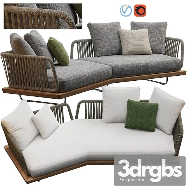 Sunray sofa minotti outdoor_2 2 3D Model Download Sunray sofa minotti outdoor_2 2 3D Model Download
