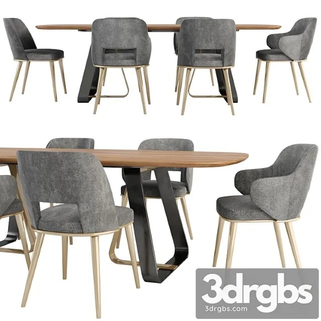 Sunshine Table And Foyer Chair 3D Model Download