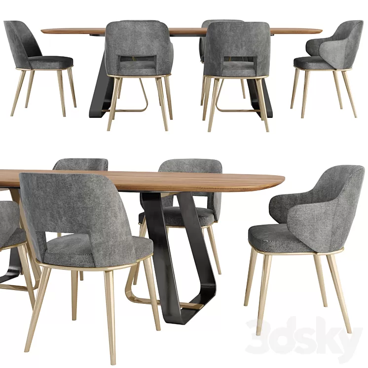 Sunshine Table and Foyer Chair 3D Model Free Download