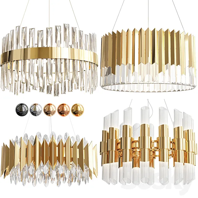 Super Exclusive Chandelier Set-6 3D Model