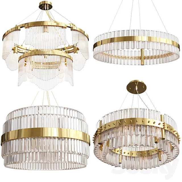 Super Exclusive Chandelier Set-9 3D Model