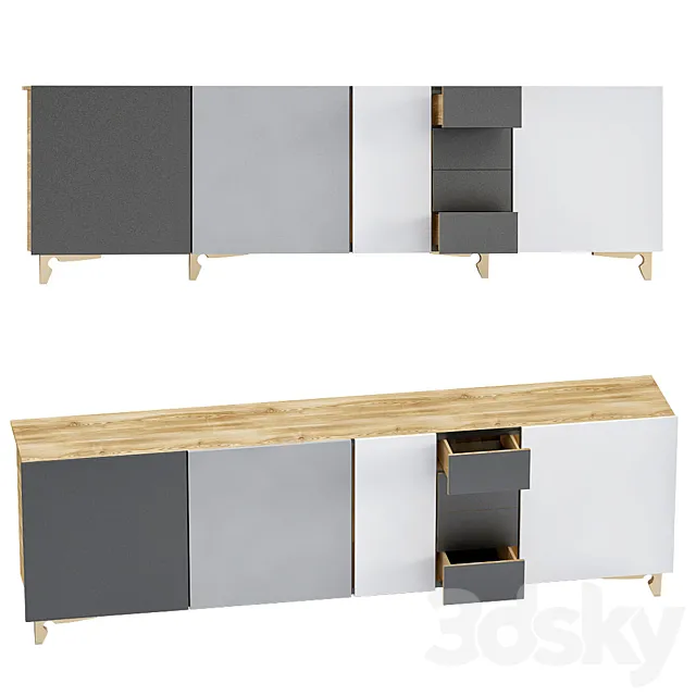 Supergrau Starbuck Sideboard 3DModel Supergrau Starbuck Sideboard 3DModel