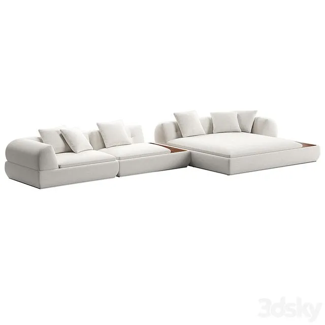 Supermoon Sofa 02 by Minotti 3D Model
